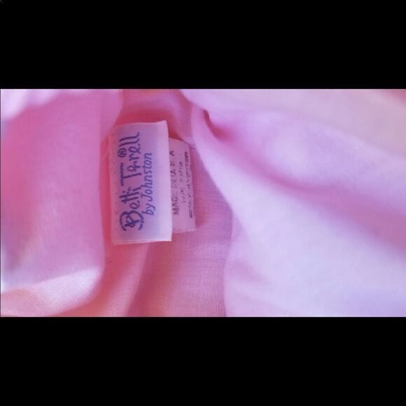 American vintage smocked cottagecore corduroy dress Betti Terrell Johnston pink - Picture 4 of 5